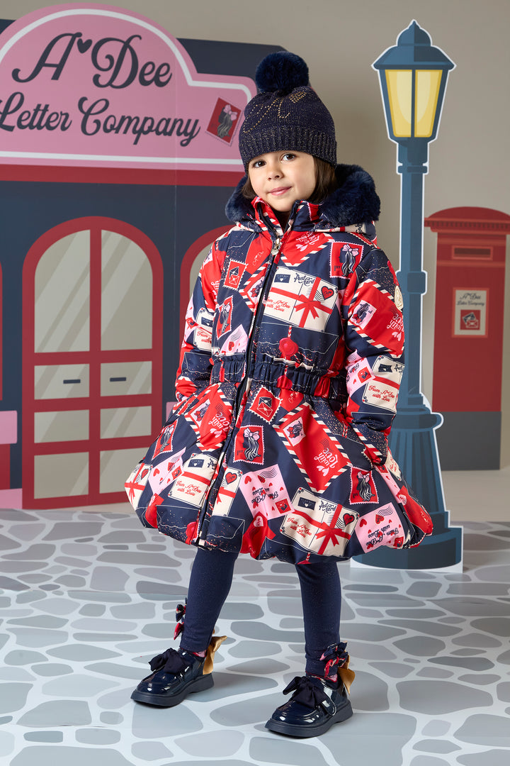 AW24 A Dee Girls With Love Letters Riley Coat