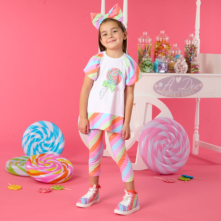 SS25 A Dee Eva Stripe Lollipop Leggings Set