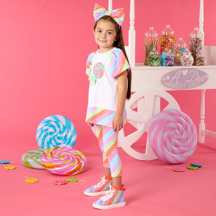 SS25 A Dee Eva Stripe Lollipop Leggings Set