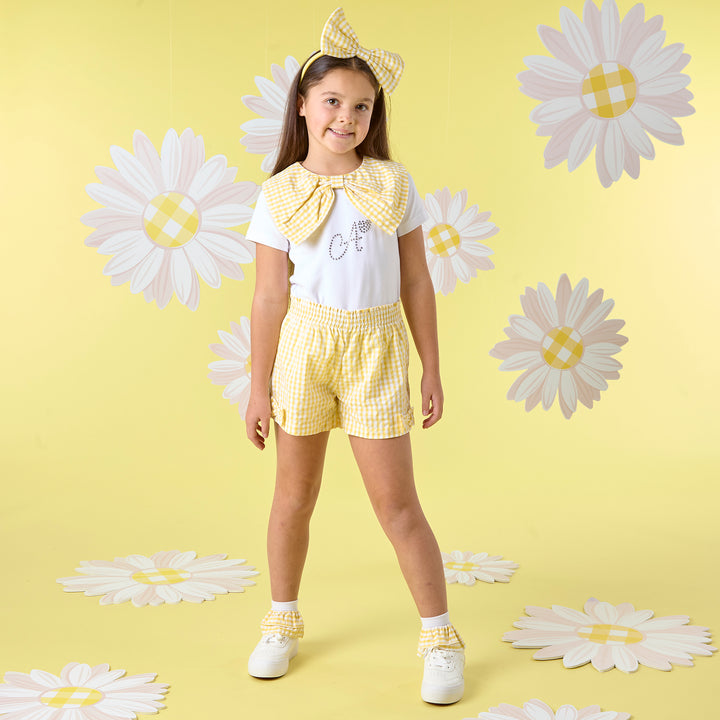 SS25 A Dee Dixie Lemon Seersuker Short Set