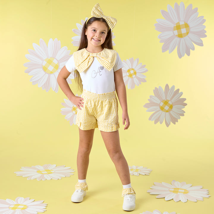 SS25 A Dee Dixie Lemon Seersuker Short Set