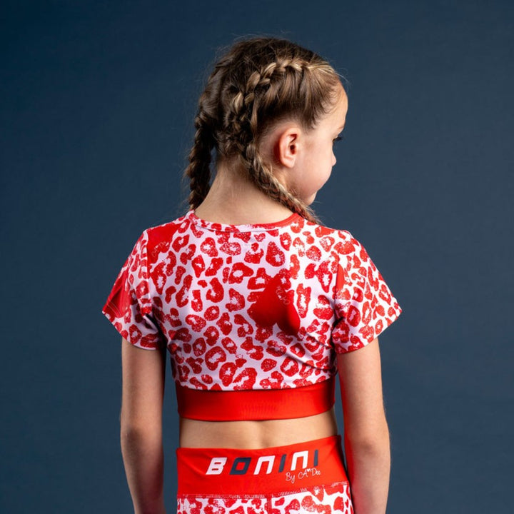 AW24 Bonini By A Dee Energy Red Leopard Crop Top