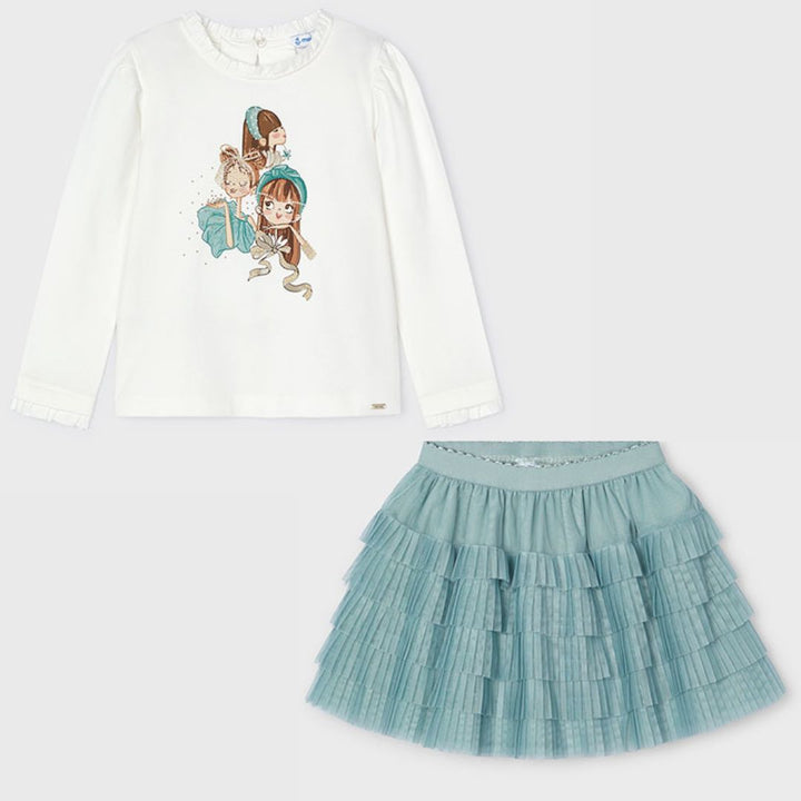 AW24 Mayoral Girls Jade Tulle Skirt Set 4065 & 4902