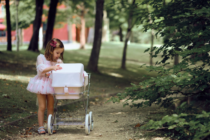 Bebelux 'Sweet Mini Pink' Spanish Doll's Pram & Bag 2034-R-CH-R