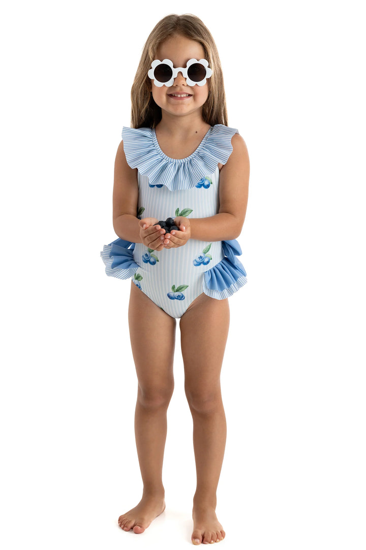 SS25 Meia Pata Girls Blueberries Salerno Swimming Costume