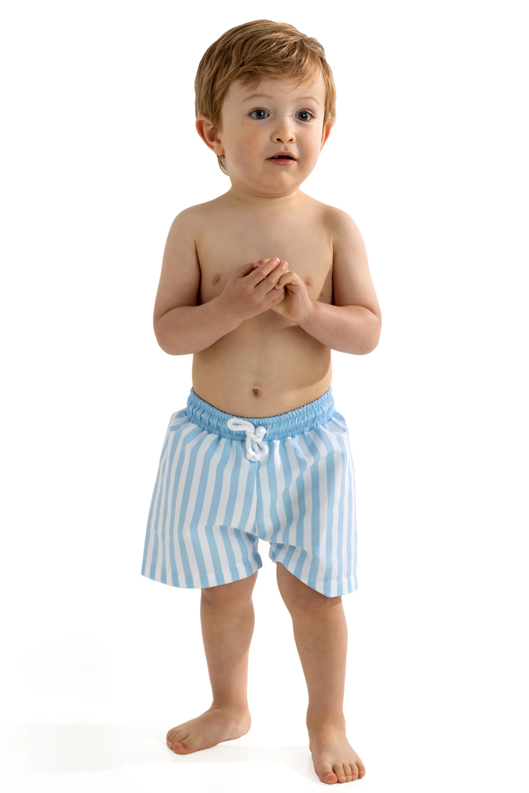 SS25 Meia Pata Boys Blue & Stripe Swim Shorts