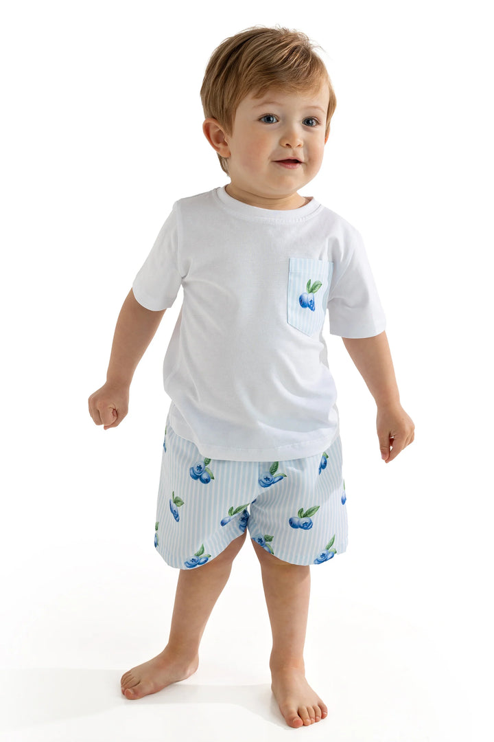 SS25 Meia Pata Boys Blueberries Swim Shorts