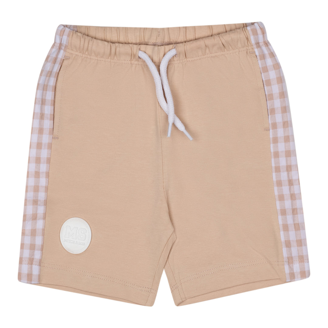 SS24 Mitch & Son Travis Gingham Sand & White Short Set