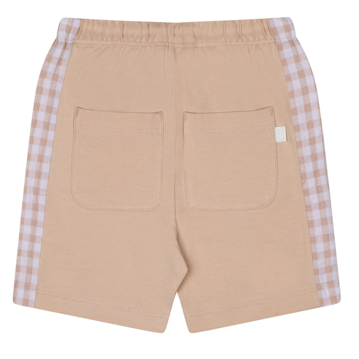 SS24 Mitch & Son Travis Gingham Sand & White Short Set