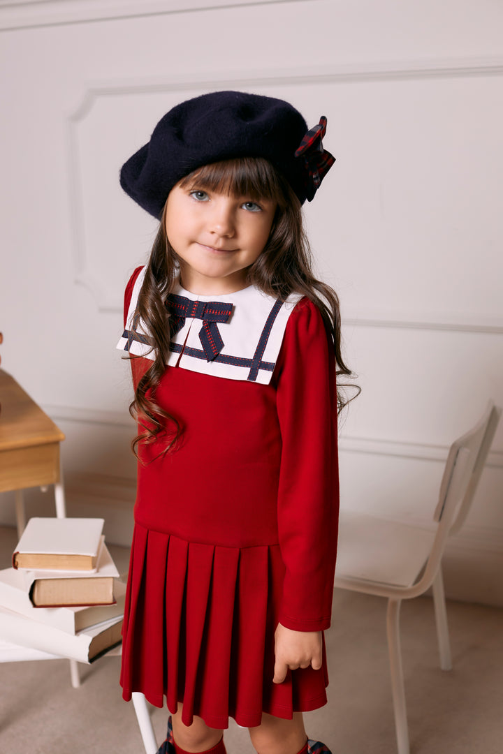 AW24 Patachou Girls Red Bow Dress