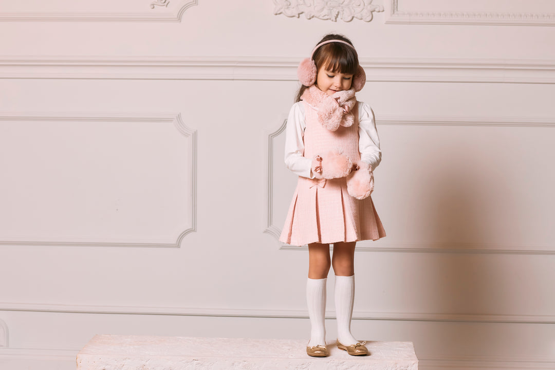 AW24 Patachou Girls Pink Dress & Blouse Set