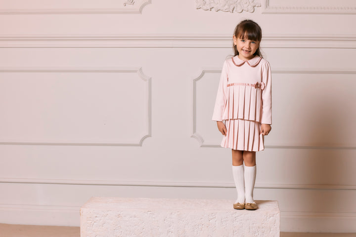 AW24 Patachou Girls Pink Bow Dress