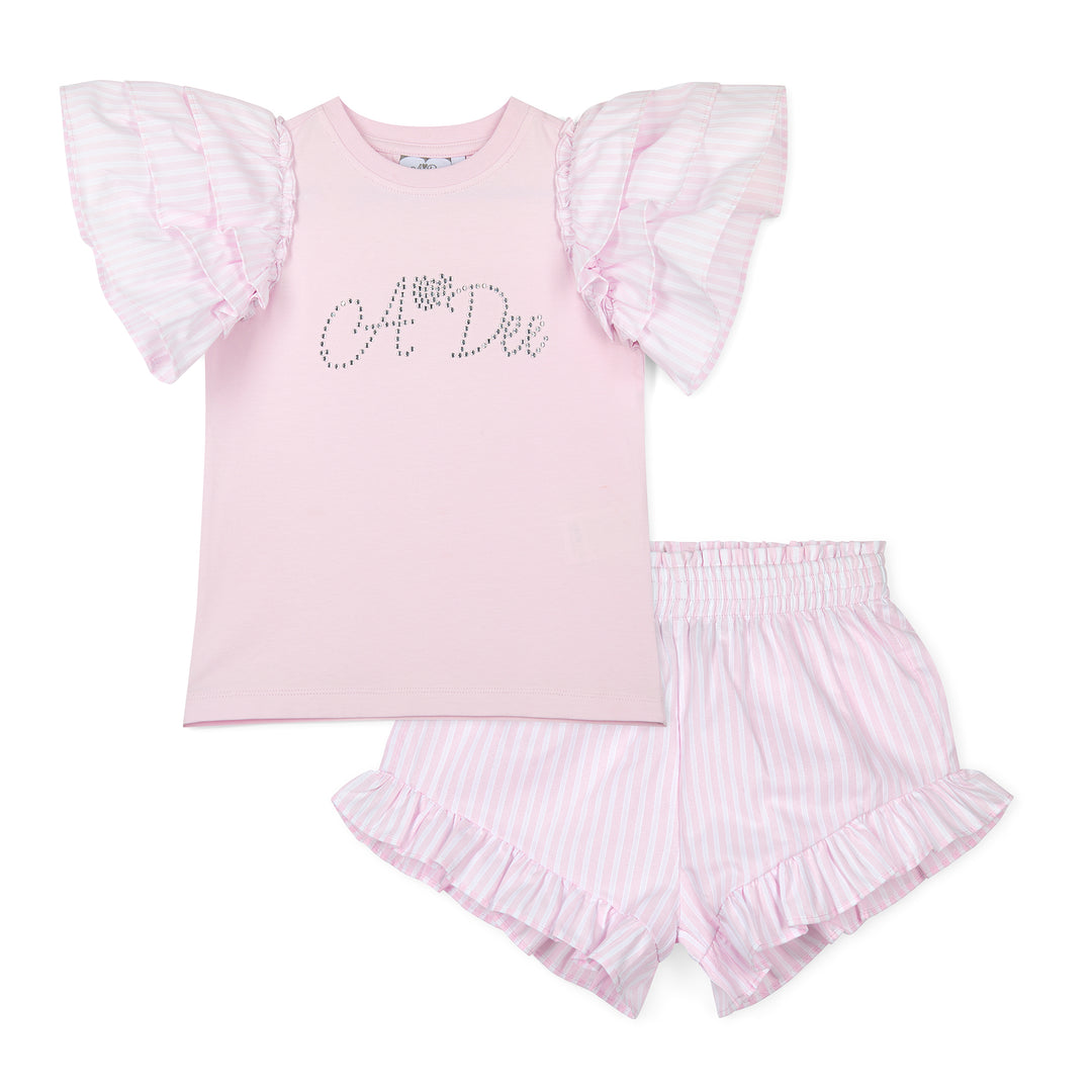 SS25 A Dee Coco Pink Frill Short Set