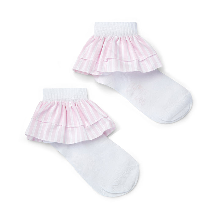 SS25 A Dee Capri Pink Frill Ankle Socks