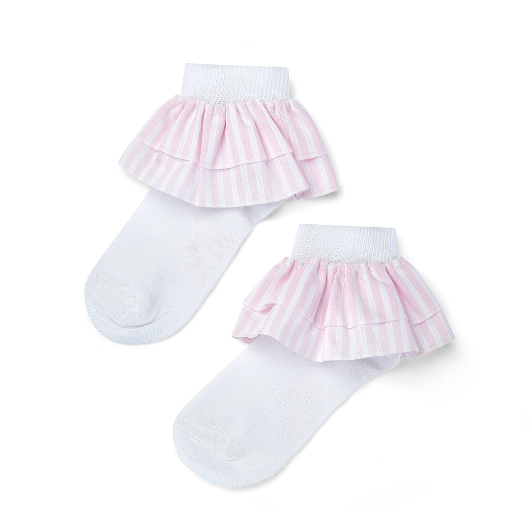 SS25 A Dee Capri Pink Frill Ankle Socks