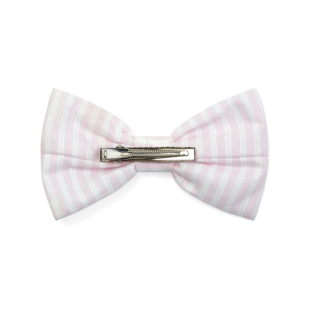 SS25 A Dee Claire Pink Seersucker Bow Hairclip