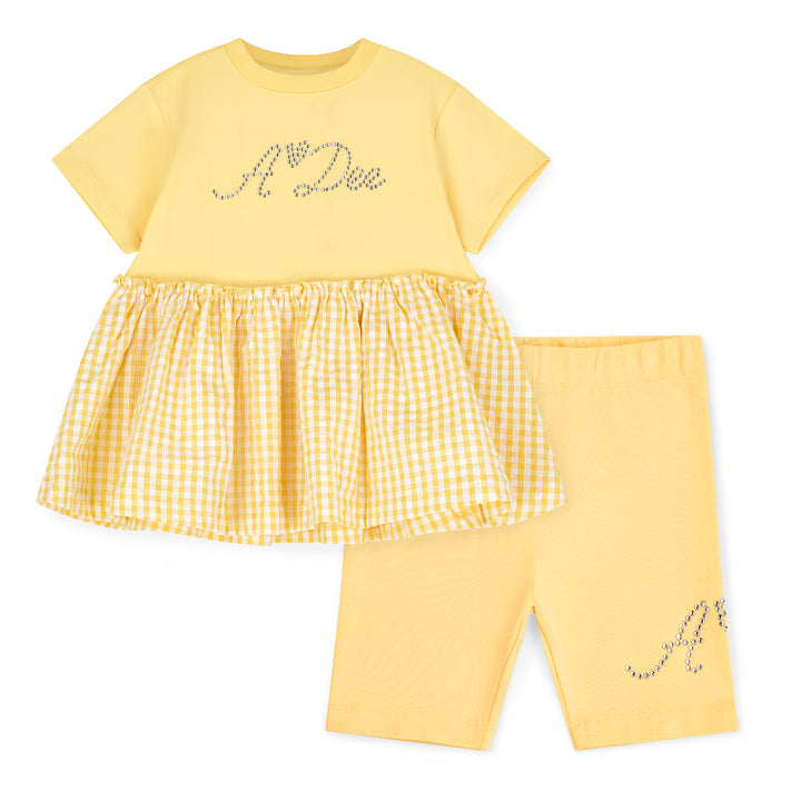 SS25 A Dee Diana Lemon Seersuker Cycle Short Set