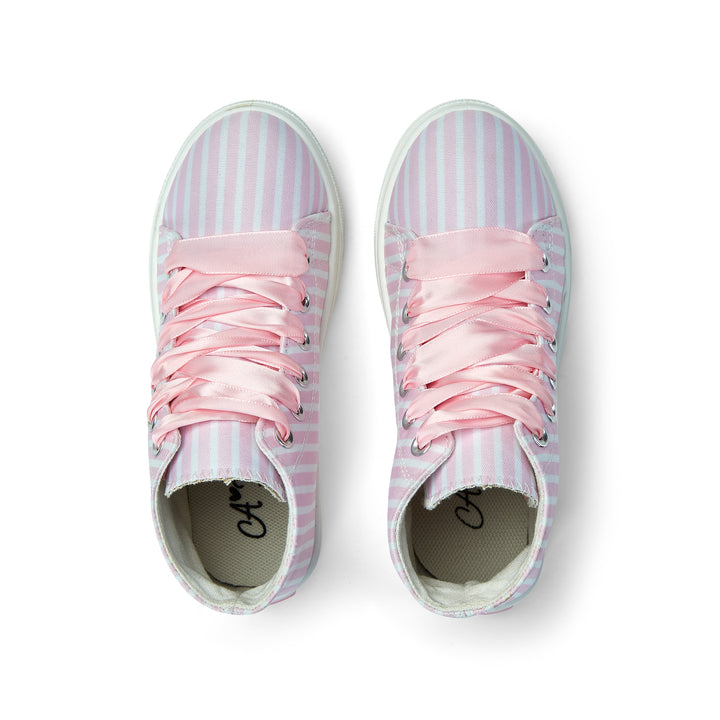 SS25 A Dee Jazzy Pink High Top Trainers