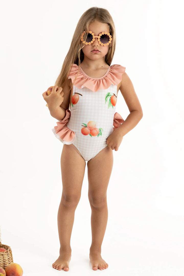 SS25 Meia Pata Girls Peaches Salerno Swimming Costume