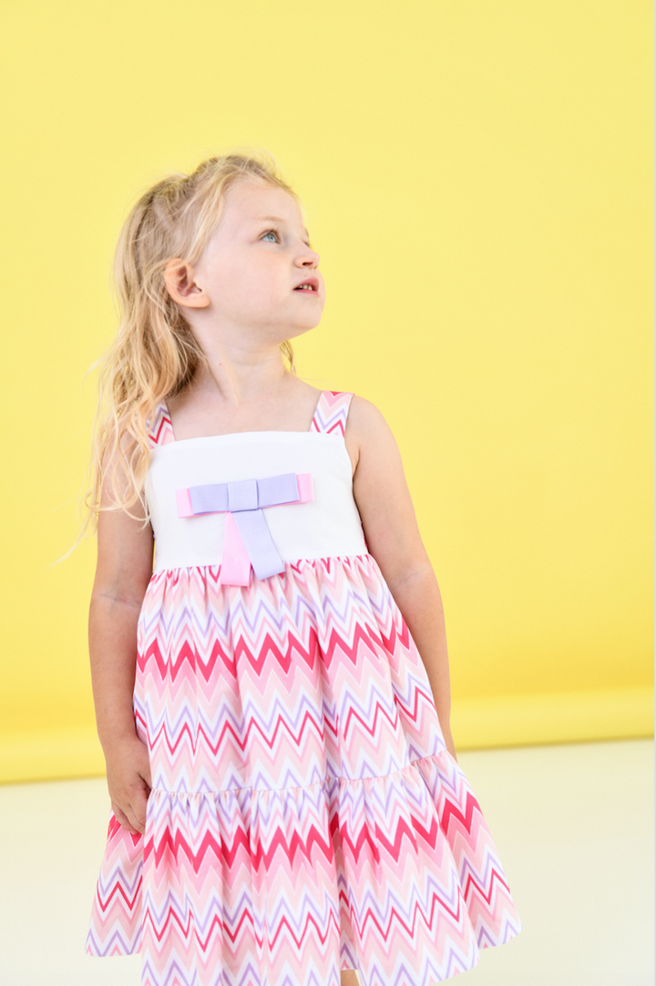 SS24 Rochy Girls Pink Zig Zag Dress