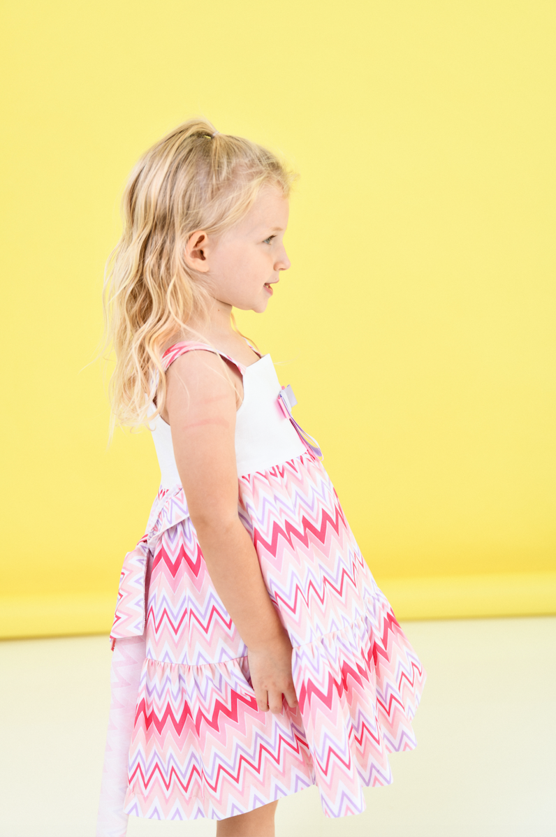 SS24 Rochy Girls Pink Zig Zag Dress