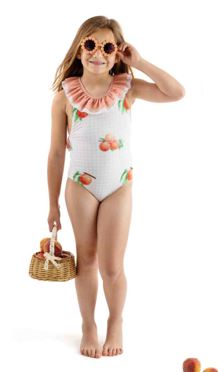 SS25 Meia Pata Girls Peaches Postiano Swimming Costume