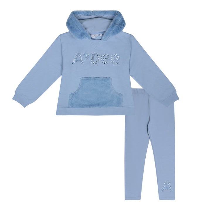 AW24 A Dee Girls On Ice Peaches Faux Fur Tracksuit