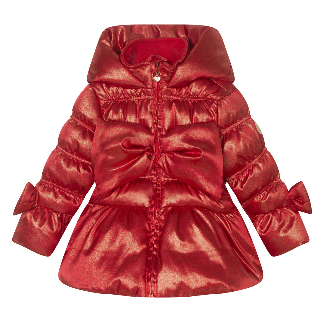 AW24 A Dee Girls With Love Rihanon Red Glitter Bow Coat