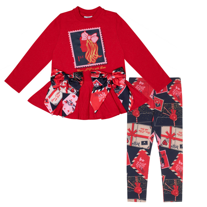 AW24 A Dee Girls With Love Reese Stamp Leggings Set