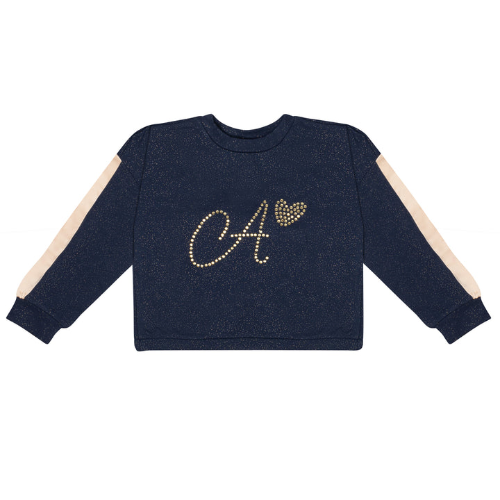 AW24 A Dee Girls With Love Rachel Navy Bow Tracksuit