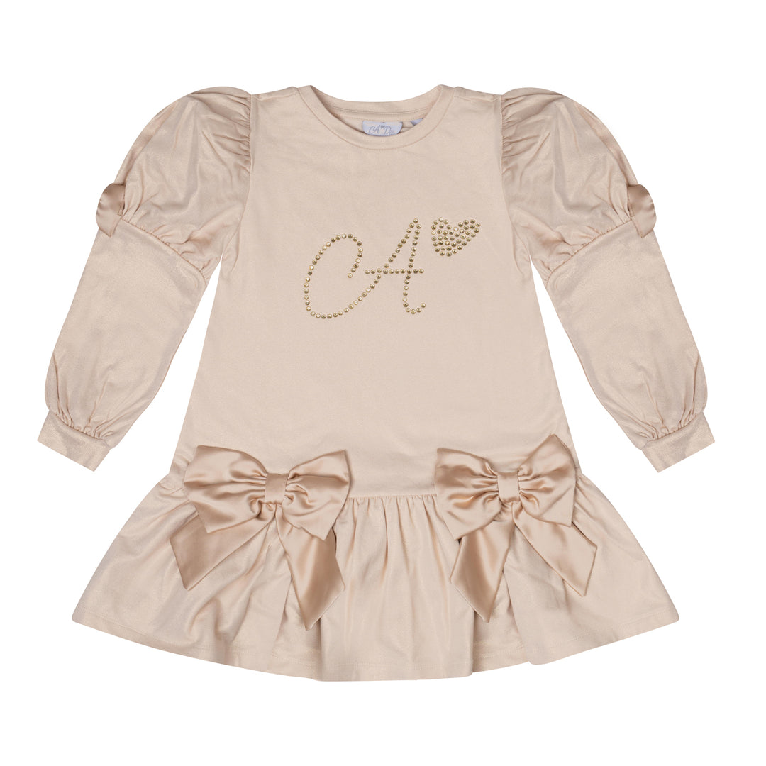 AW24 A Dee Girls With Love Raven Gold Dress