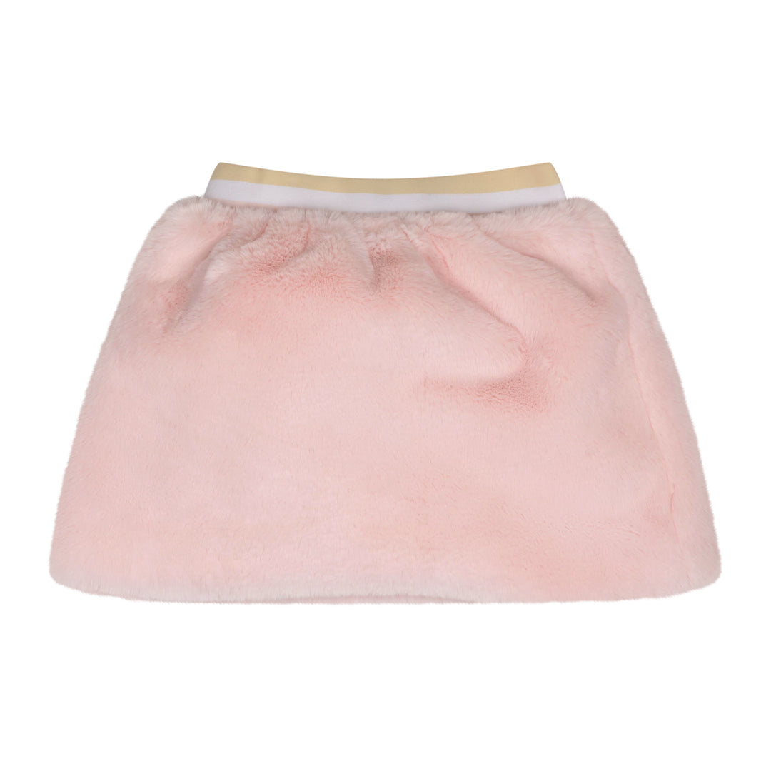 AW24 A Dee Girls Sisi Pink Faux Fur Skirt Set