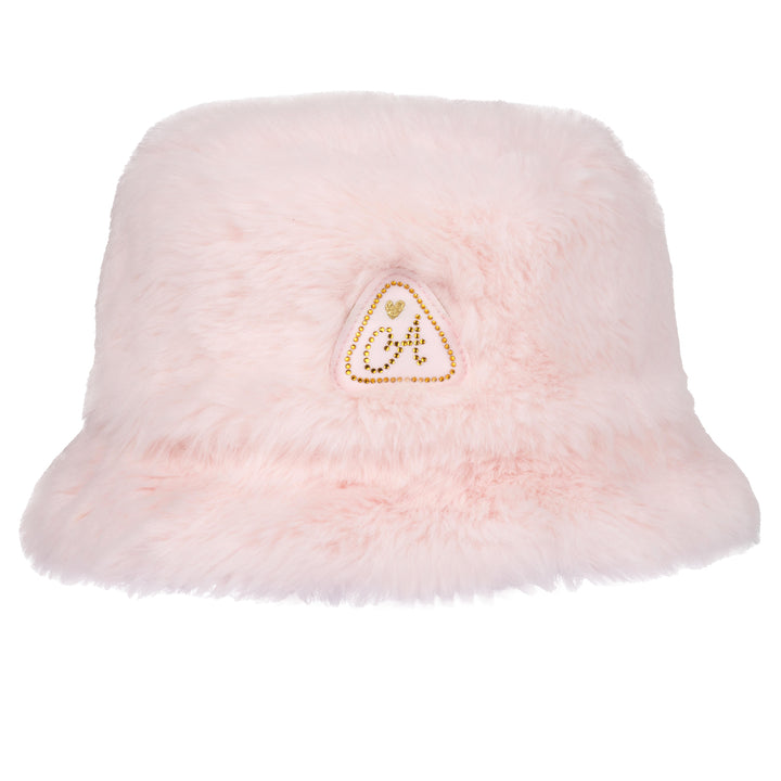 AW24 A Dee Girls Sylvia Pink Faux Fur Bucket Hat