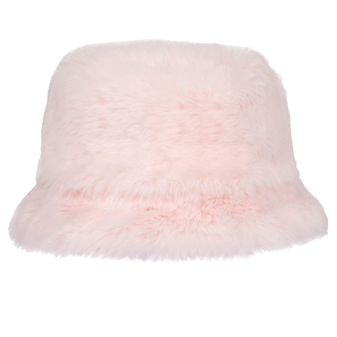 AW24 A Dee Girls Sylvia Pink Faux Fur Bucket Hat