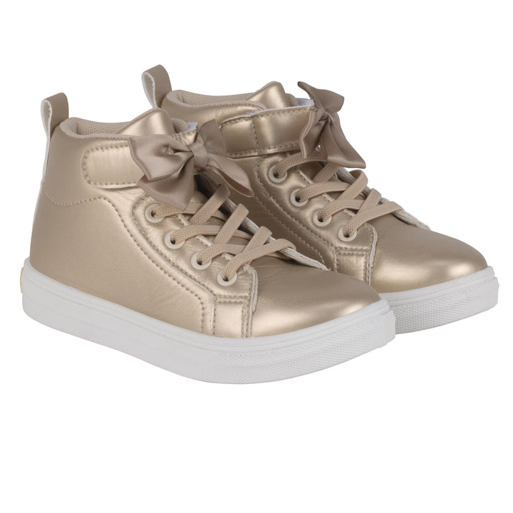 AW24 A Dee Girls Bowtique Gold High Top Trainers