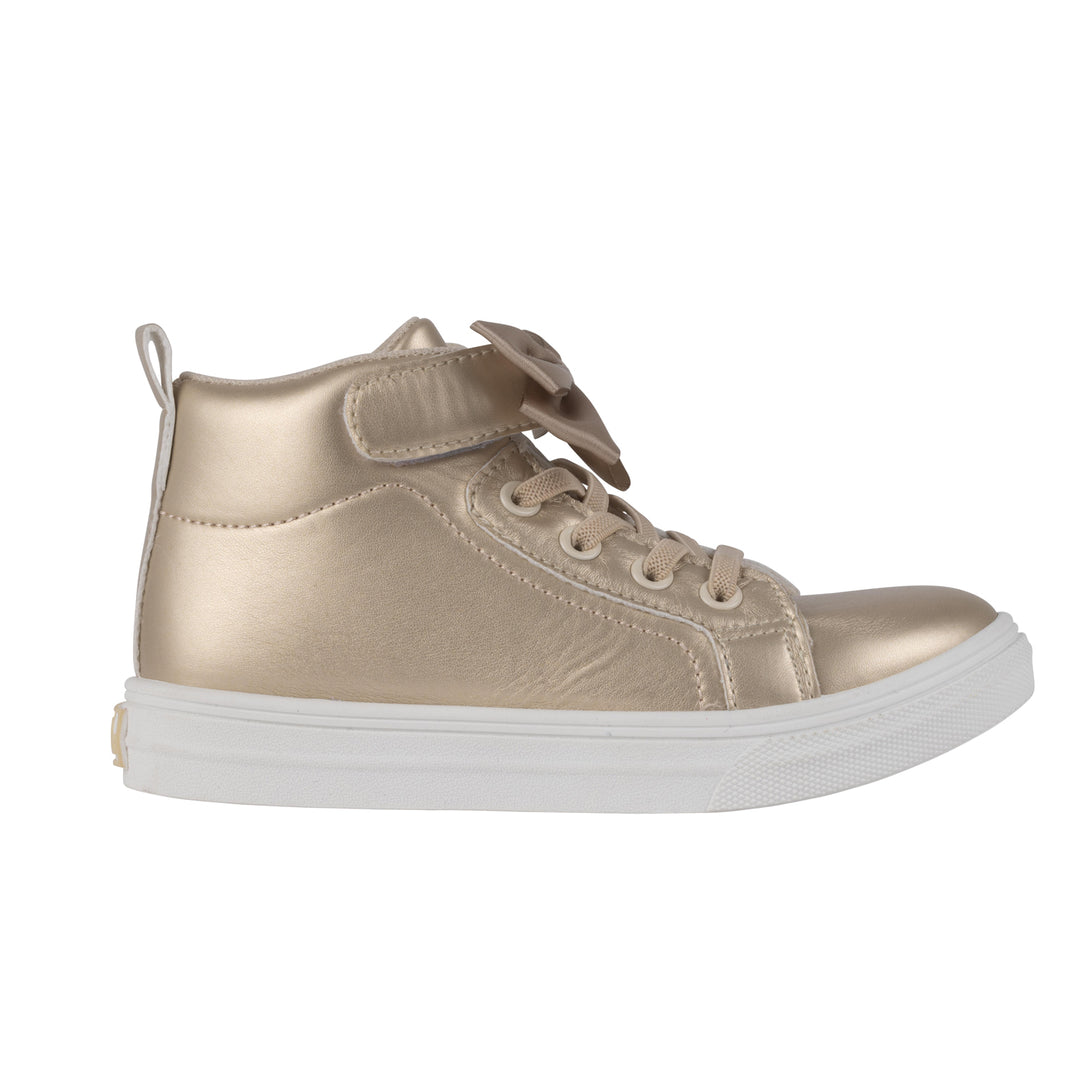 AW24 A Dee Girls Bowtique Gold High Top Trainers