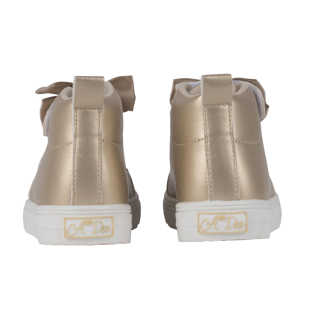 AW24 A Dee Girls Bowtique Gold High Top Trainers