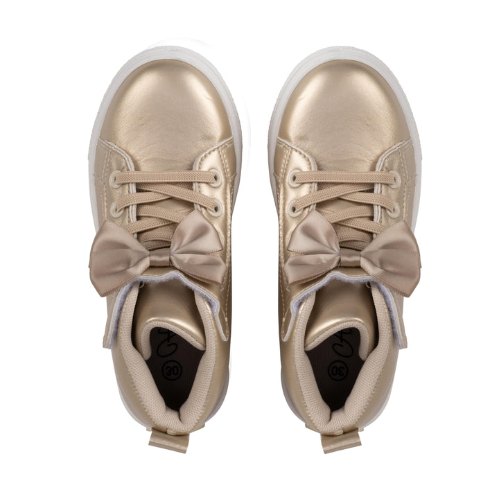 AW24 A Dee Girls Bowtique Gold High Top Trainers