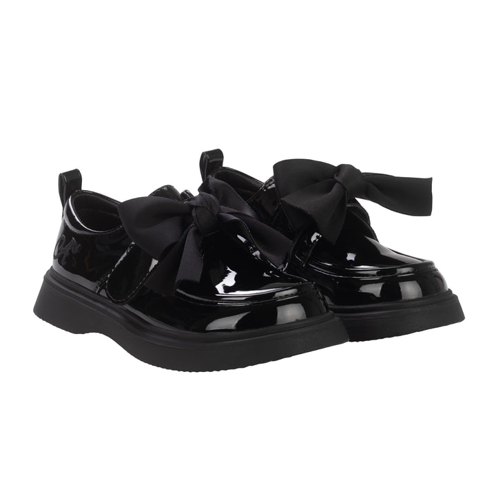 AW24 A Dee Girls Black Mary Bow Shoes