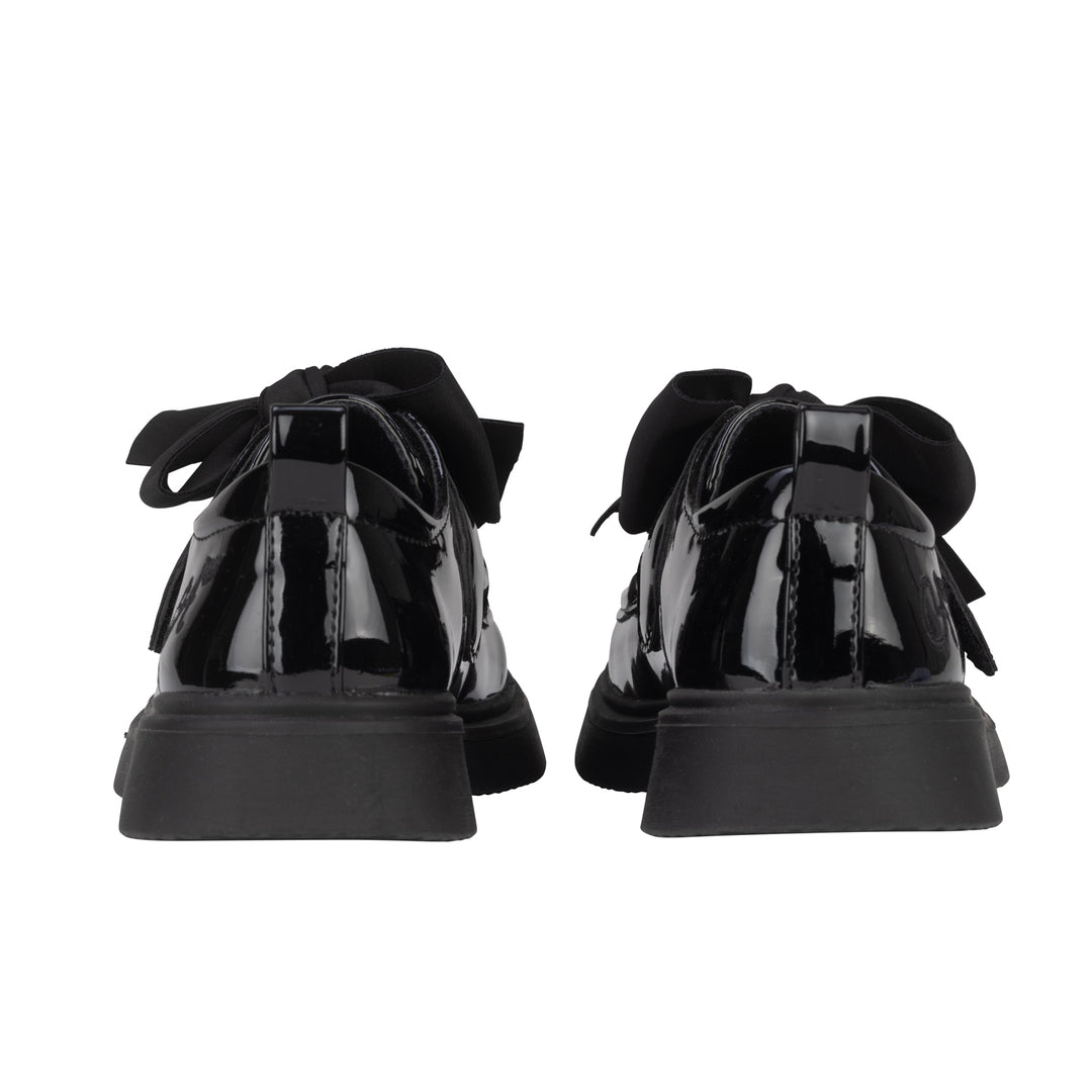 AW24 A Dee Girls Black Mary Bow Shoes