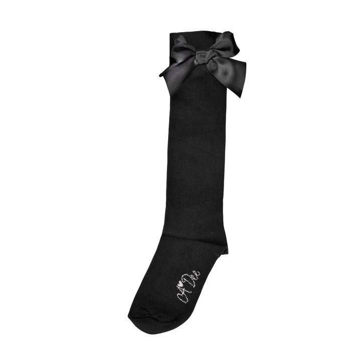 AW24 A Dee Girls Binky Black Bow Socks