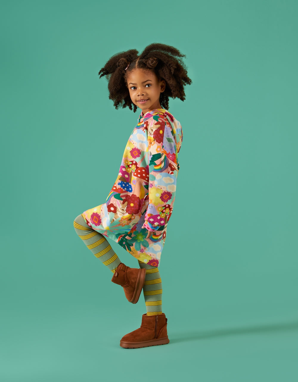 AW24 Oilily Girls Daizy Mushroom Sweat Dress