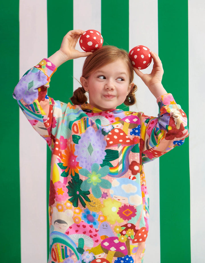 AW24 Oilily Girls Daizy Mushroom Sweat Dress