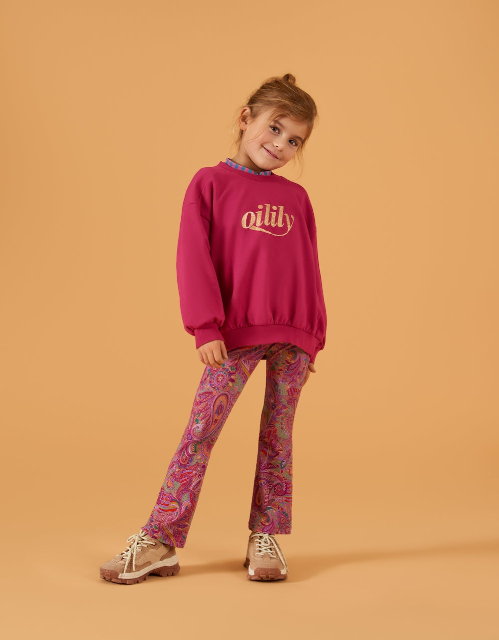 AW24 Oilily Girls Peppy Lilac Paisley Leggings