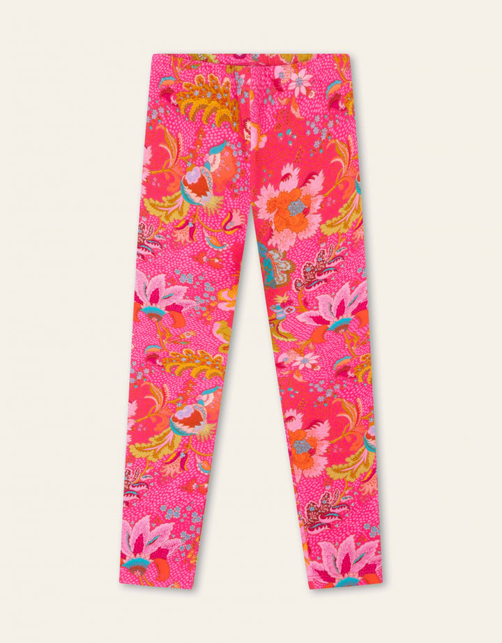 AW24 Oilily Girls Peppy Pink Paisley Flowers Leggings