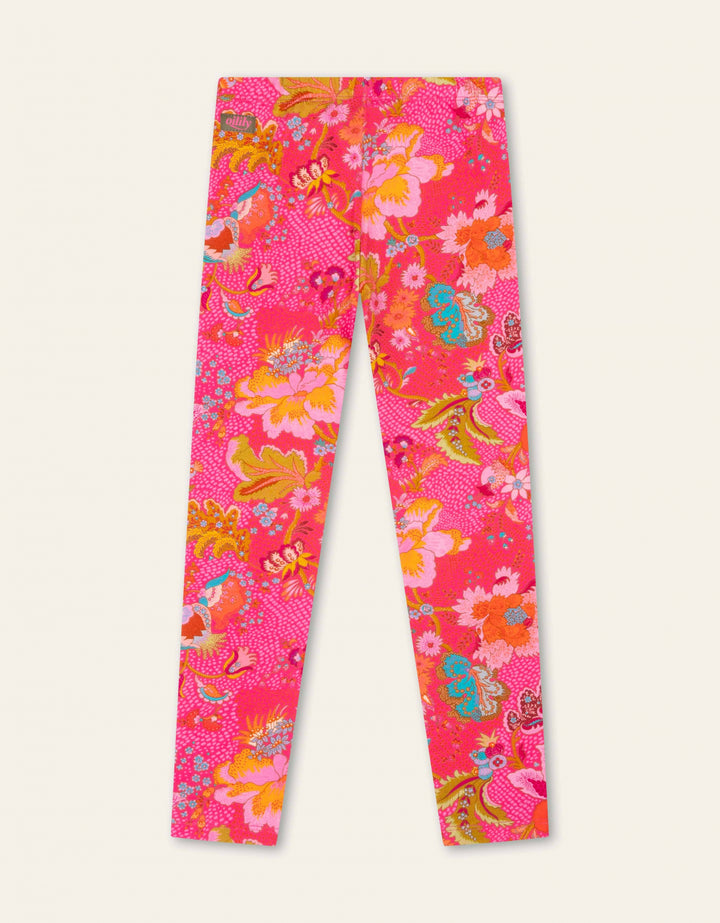 AW24 Oilily Girls Peppy Pink Paisley Flowers Leggings