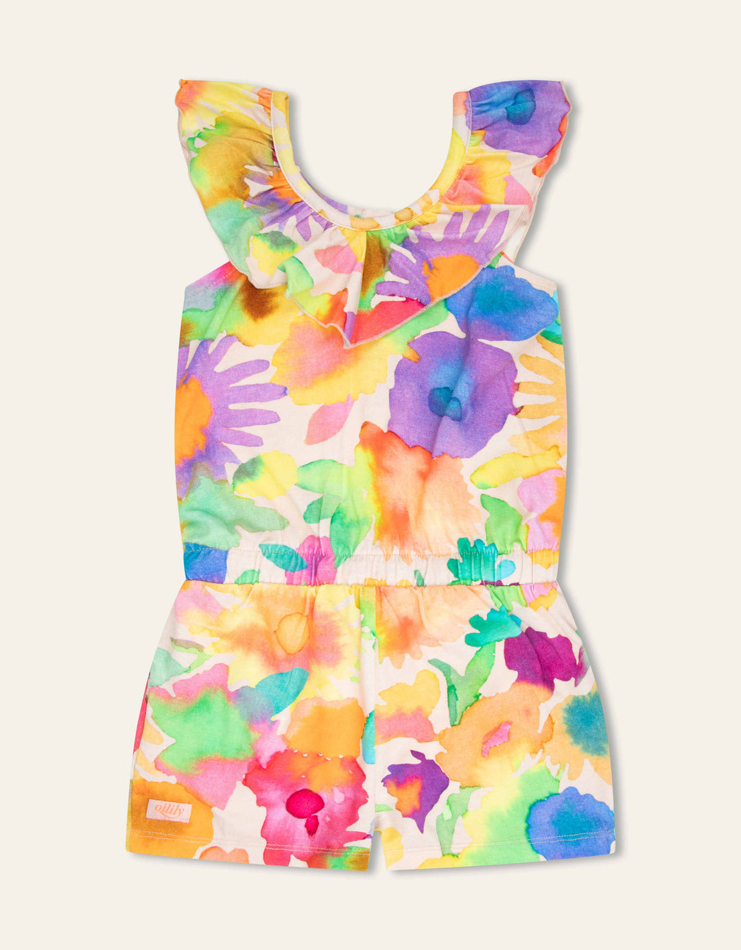 SS24 Oilily Girls Party Inky Flowers Jersey Onesie 80