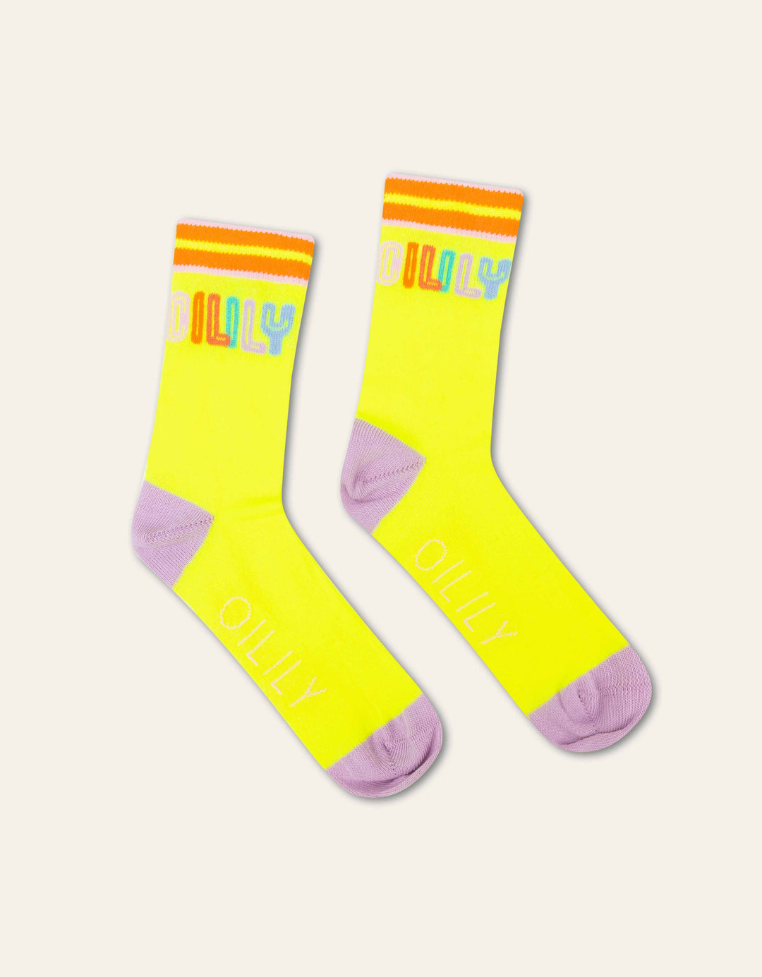 SS24 Oilily Girls Manus Ankle Socks Fluo Yellow 40