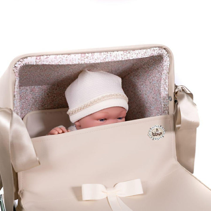 Bebelux 'Sweet Mini Beige' Spanish Doll's Pram & Bag 2034-BE