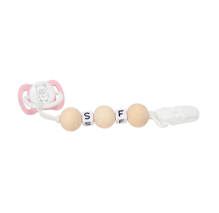 Pink & White Wooden Doll's Dummy & Chain